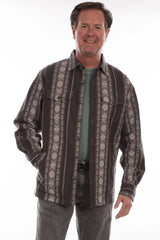 Scully Ridgeview - Chaqueta de franela western para hombre