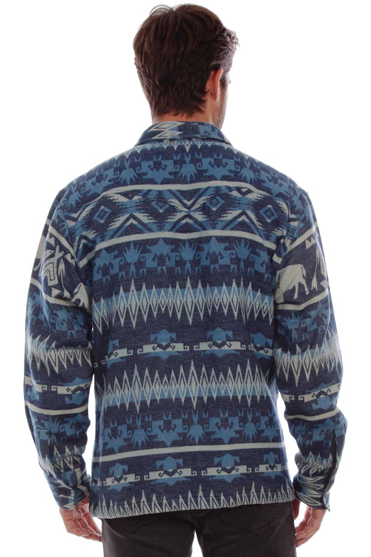 Scully Buffalo Run - Camisa Chaqueta de Franela Western para Hombre