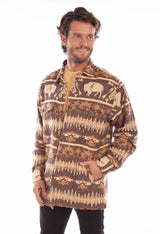Scully Buffalo Run - Camisa Chaqueta de Franela Western para Hombre