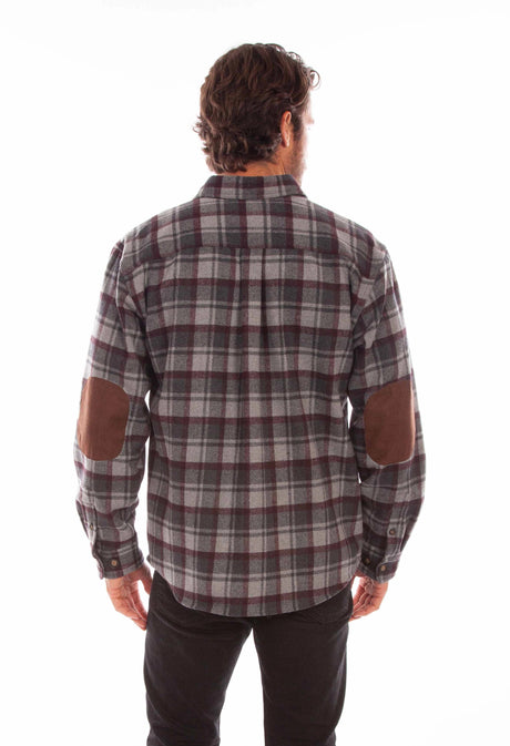 Scully Ironwood - Camisa de Franela de Lana Vaquera para Hombre
