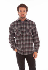Scully Ironwood - Camisa de Franela de Lana Vaquera para Hombre