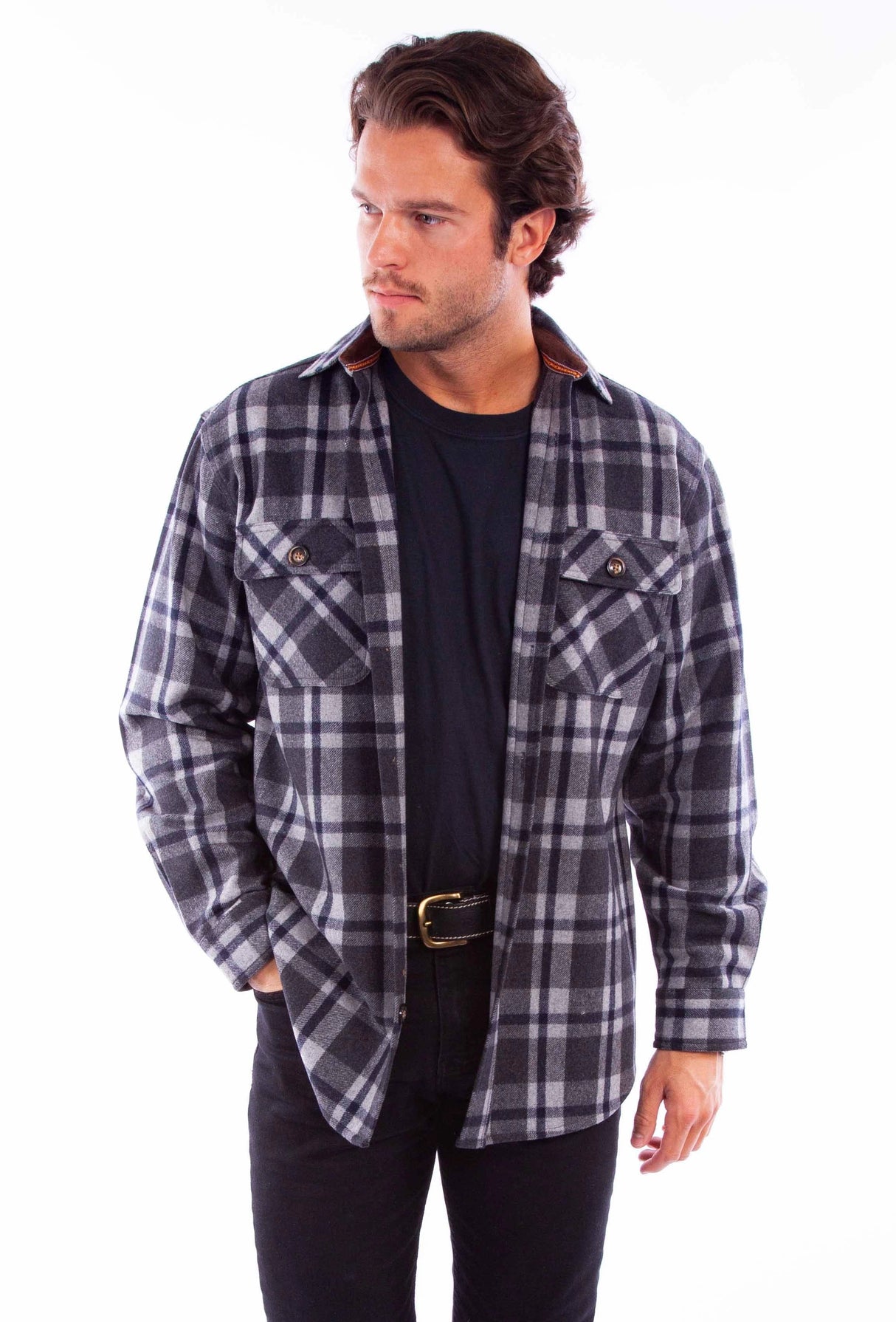 Camisa de Franela de Lana Vaquera Scully Stone Ridge para Hombre