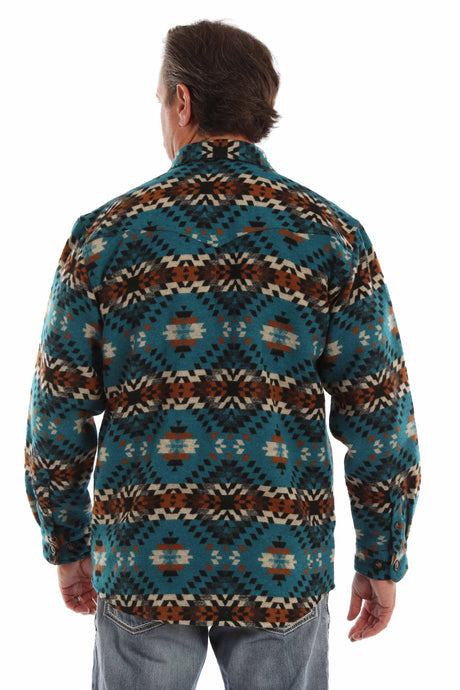 Scully Mesa Crest - Chaqueta de franela estilo western para hombre