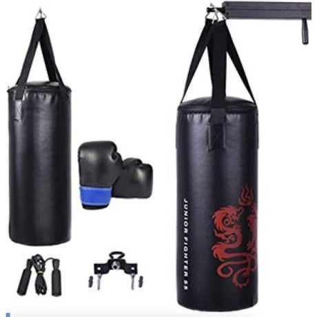 Paquete de sala de fitness: Set de boxeo con saco + Cinta de correr plegable 3 en 1 + Juego de 3 pesas rusas + Colchoneta de gimnasia plegable de 4 paneles + Sillón auxiliar