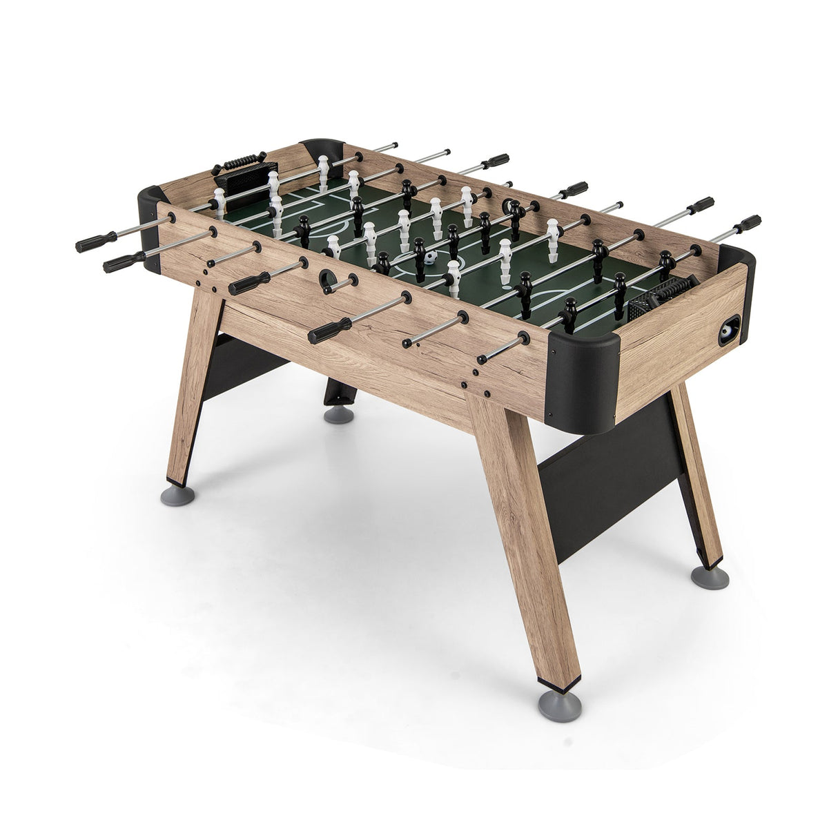 Mesa de fútbol de mesa de 54 pulgadas con 2 balones y 26 jugadores - Natural