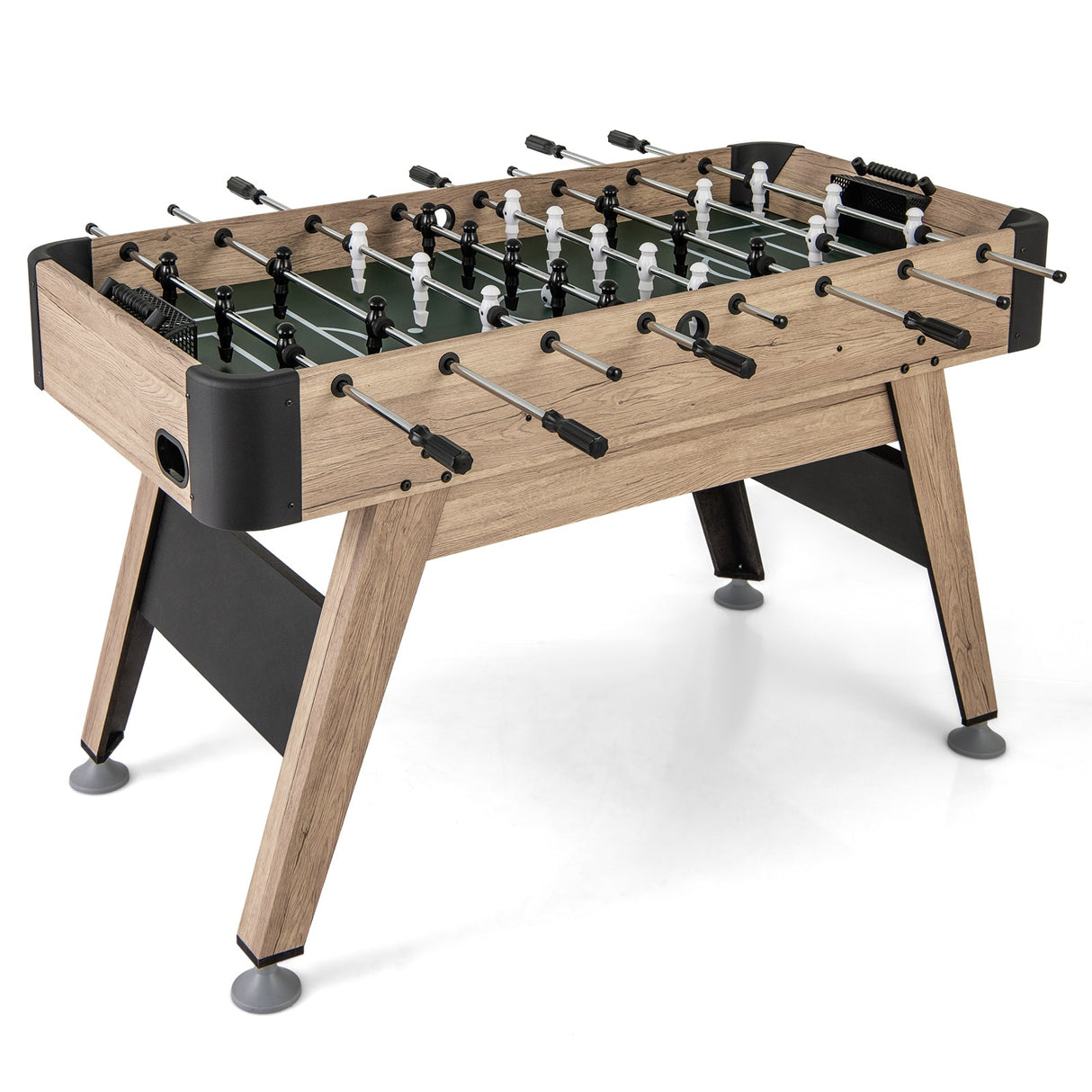 Mesa de fútbol de mesa de 54 pulgadas con 2 balones y 26 jugadores - Natural