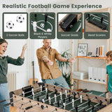 Mesa de fútbol de mesa de 54 pulgadas con 2 balones y 26 jugadores - Natural