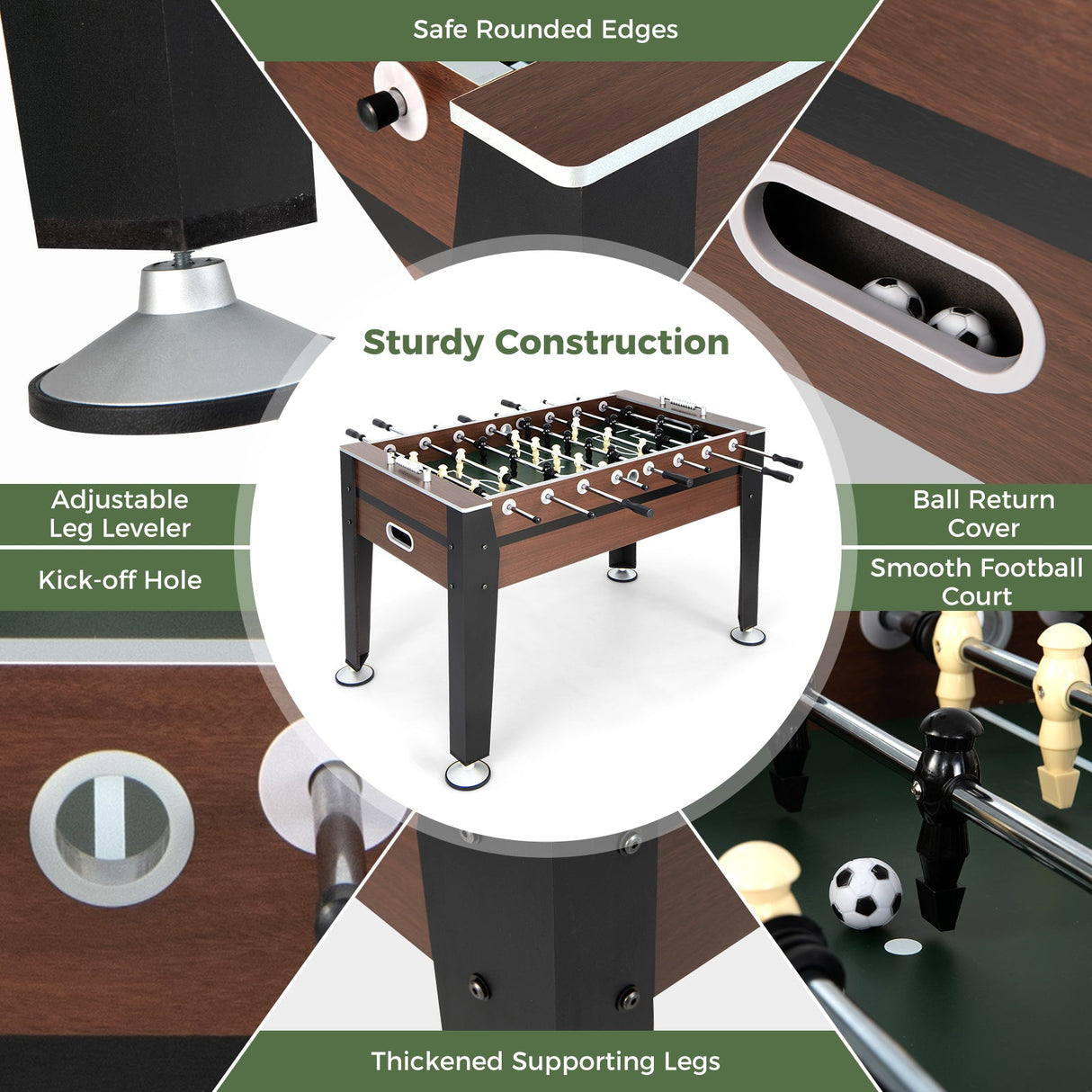 Mesa de futbolín de competición interior de 54 pulgadas