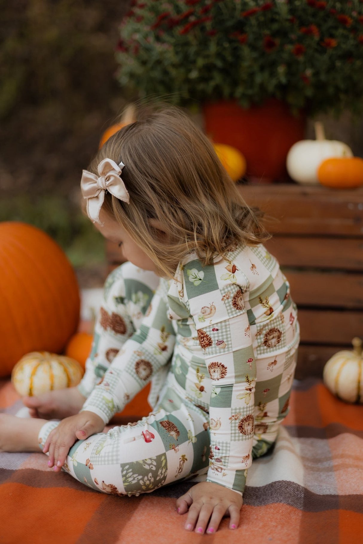 Pijama de bambú de 2 piezas Harvest Hedgehogs
