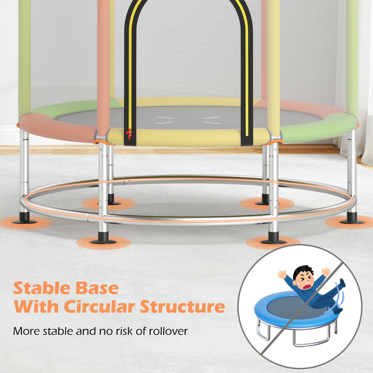 Trampolín infantil de 55" regalo para niños y niñas de 3 a 6 años