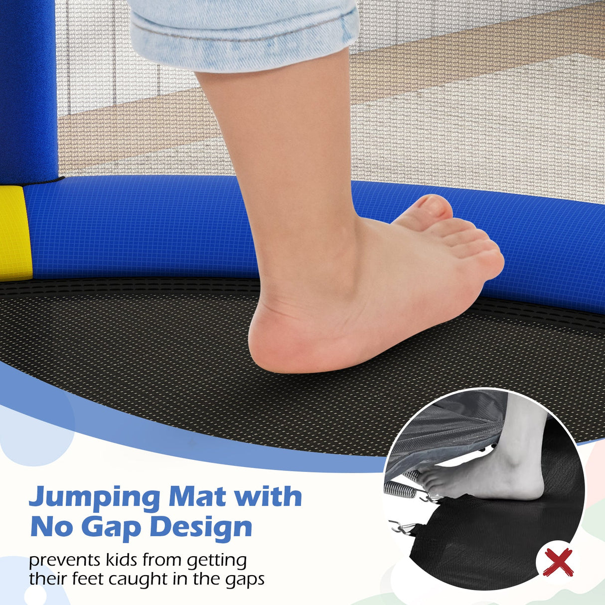 Trampolín infantil de 55" regalo para niños y niñas de 3 a 6 años