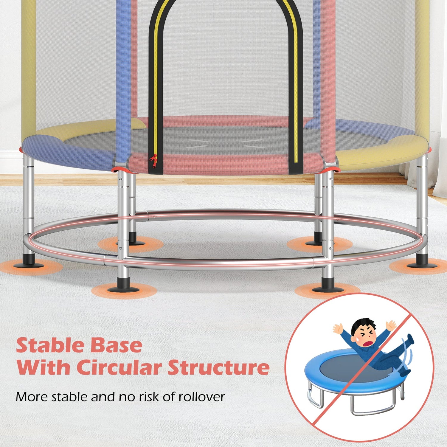 Trampolín infantil de 55" regalo para niños y niñas de 3 a 6 años