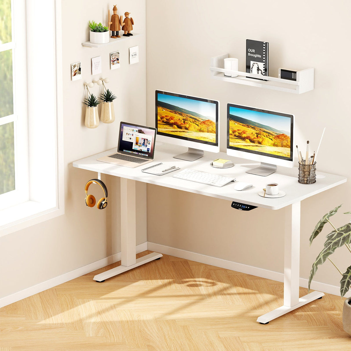 Tablero universal de 58 pulgadas x 28 pulgadas para estructura de escritorio estándar y de pie