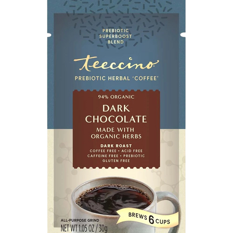Café herbal prebiótico SuperBoost de chocolate negro