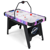 Mesa de Air Hockey de 56 pulgadas con marcador digital LED y potente motor de 12 V - Blanca