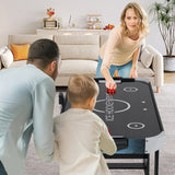 Mesa de Air Hockey de 56 pulgadas con potente motor de 12 V y marcador digital LED - Negro