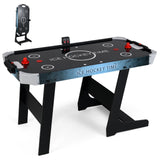 Mesa de Air Hockey de 56 pulgadas con potente motor de 12 V y marcador digital LED - Negro