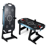 Mesa de Air Hockey de 56 pulgadas con potente motor de 12 V y marcador digital LED - Negro