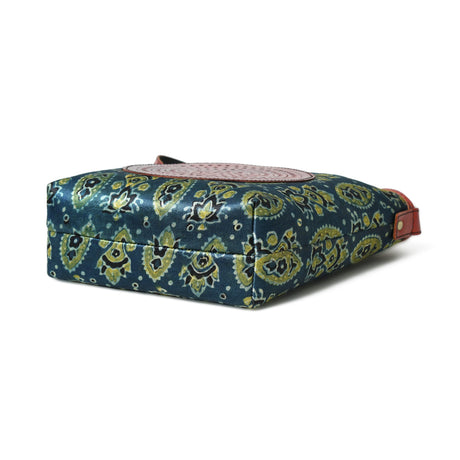Bolso tote de cuero Ajrakh Heritage