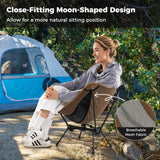 Silla de camping portátil con bolsa de transporte compacta - Café