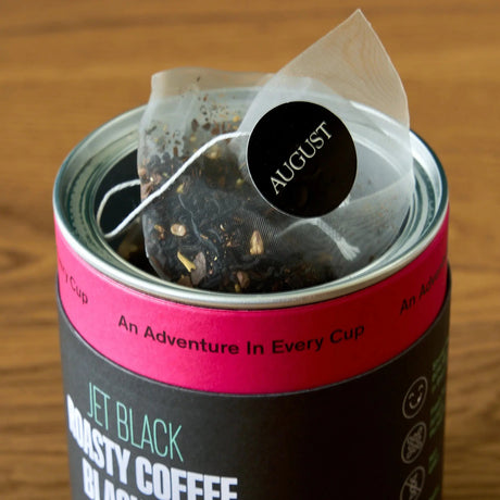 Negro Jet - Té Negro con Sabor a Café Tostado - 15 Bolsitas de Té