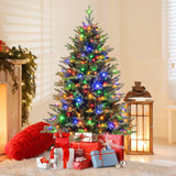 Árbol de Navidad Artificial de 1.5 m con Bisagras, 11 Modos de Iluminación y Control Remoto