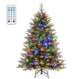 Árbol de Navidad Artificial de 1.5 m con Bisagras, 11 Modos de Iluminación y Control Remoto