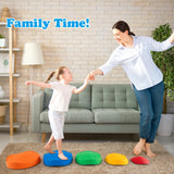5 Piedras de Equilibrio Apilables Redondas para Niños Interiores/Exteriores - Multicolor