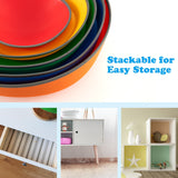 5 Piedras de Equilibrio Apilables Redondas para Niños Interiores/Exteriores - Multicolor