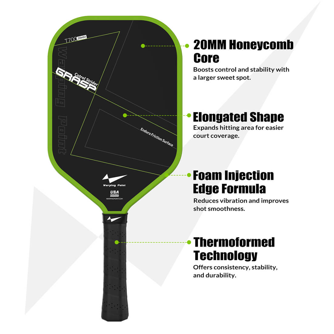 Pala de pickleball Grasp - 20mm