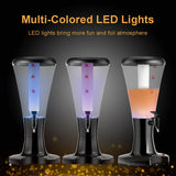 Juego de 2 dispensadores de cerveza de barril de 3 litros con luces LED