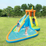 Casa inflable con tobogán de agua sin soplador