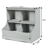 Mueble Bajo Multiusos con Estantería para Niños