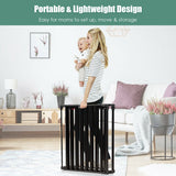 Valla de metal de 6 paneles ajustable para bebés, de montaje en pared - Negra