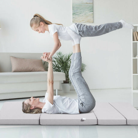 Colchón de espuma plegable de 4 pulgadas para sofá cama con asas