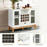 Mueble de almacenamiento de vino de madera Aparador Consola Buffet Servidor - Blanco