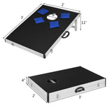 Juego de cornhole con diseño plegable y asa lateral