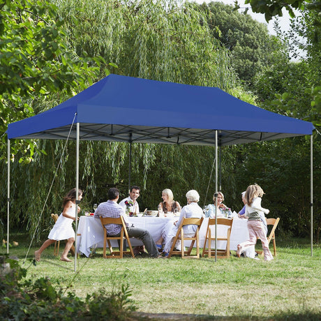 Toldo plegable ajustable de 10 x 20 pies de alta resistencia con bolsa de transporte