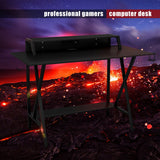 Escritorio gaming profesional todo en uno con soporte para vasos y auriculares