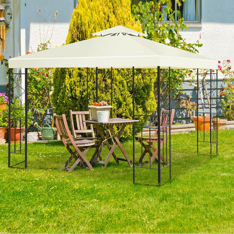 Carpa cenador de patio de 2 niveles de 10 x 10 pies
