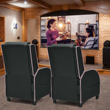 Sillón reclinable de masaje para juegos con reposacabezas y respaldo ajustable para cine en casa