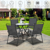 4 sillas plegables portátiles para exterior con reposabrazos