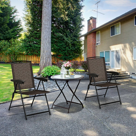 2 sillas reclinables plegables con reposabrazos lisos y respaldo ajustable para patio