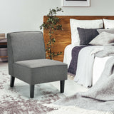Sillón decorativo moderno sin brazos con patas de madera de caucho