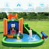 Castillo hinchable con tobogán y parque acuático sin soplador