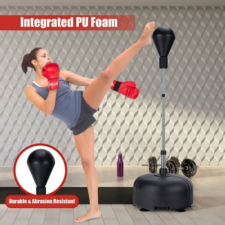 Saco de Boxeo Independiente Ajustable con Guantes de Boxeo