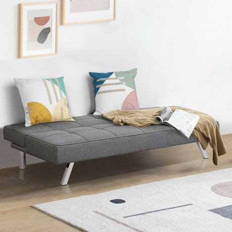 Sofá cama convertible de 3 plazas con esponja de alta densidad para sala de estar