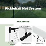 Sistema de red de pickleball portátil de 22 pies con bolsa de transporte para juegos interiores y exteriores