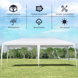 Carpa de toldo impermeable de 10 x 20 pies con estacas y cuerdas de viento