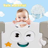 Parque infantil plegable de 14 paneles para bebés - Centro de actividades para niños - Verde